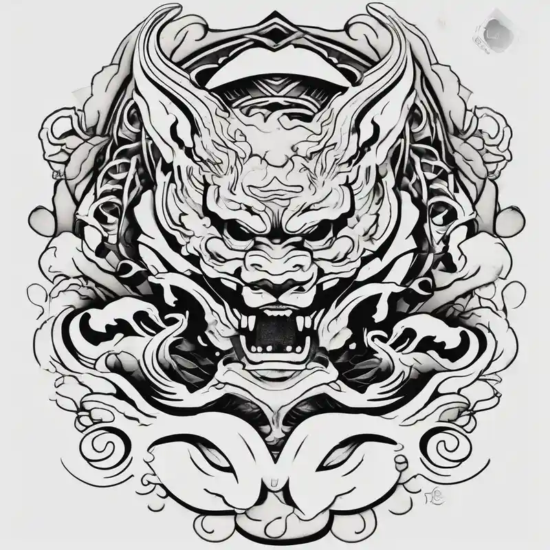 Thigh tattoo drake tattoos – Japonais, Noir et blanc